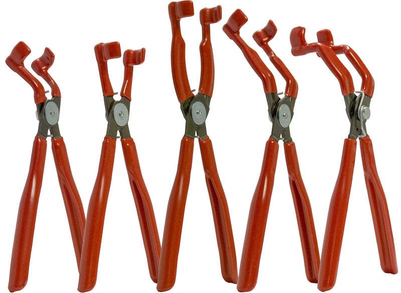 MAG-MATE PLS100S Spark Plug Boot Pliers, Versatile Tools, Durable Plier Set, Prevents Wire Damage, Electrical Shock, and Burns, Secure Grip, 5-Set Tool Kit, 1 of Each Model, Black